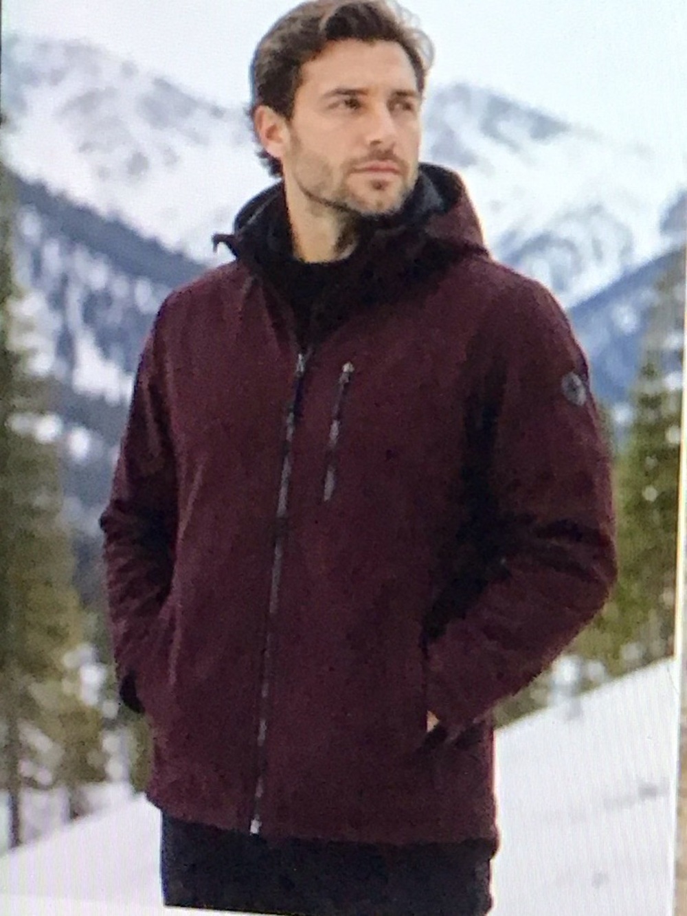 Andrew Marc Men's Hooded Ski Jacket in Sweater Size XXL Unisex,